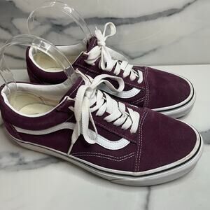 Vans EUC Burgundy Low Top Suede Leather Sneakers Men Sz 7 Wmn Sz 8.5 Skateboard